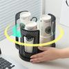 Sturdy Cup Organizers With 360 Degree Rotation For Easy Access To Disposable Plastic And Paper Cups 3Compartments