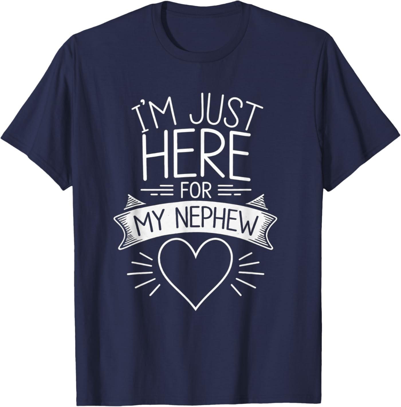 I m Just Here for My Nephew Funny Uncle T-Shirt S разноцветный