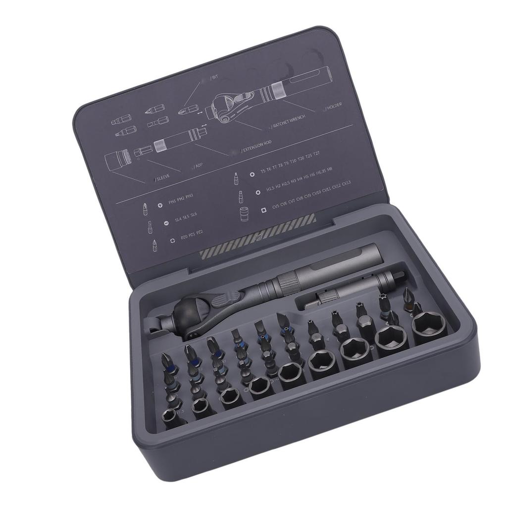 Zestaw wkrętaków z grzechotką 40 w 1 Konstrukcja 45 Zębów Dokładny 180 stopni Uniwersalny Magnetyczny Zestaw Wkrętaków