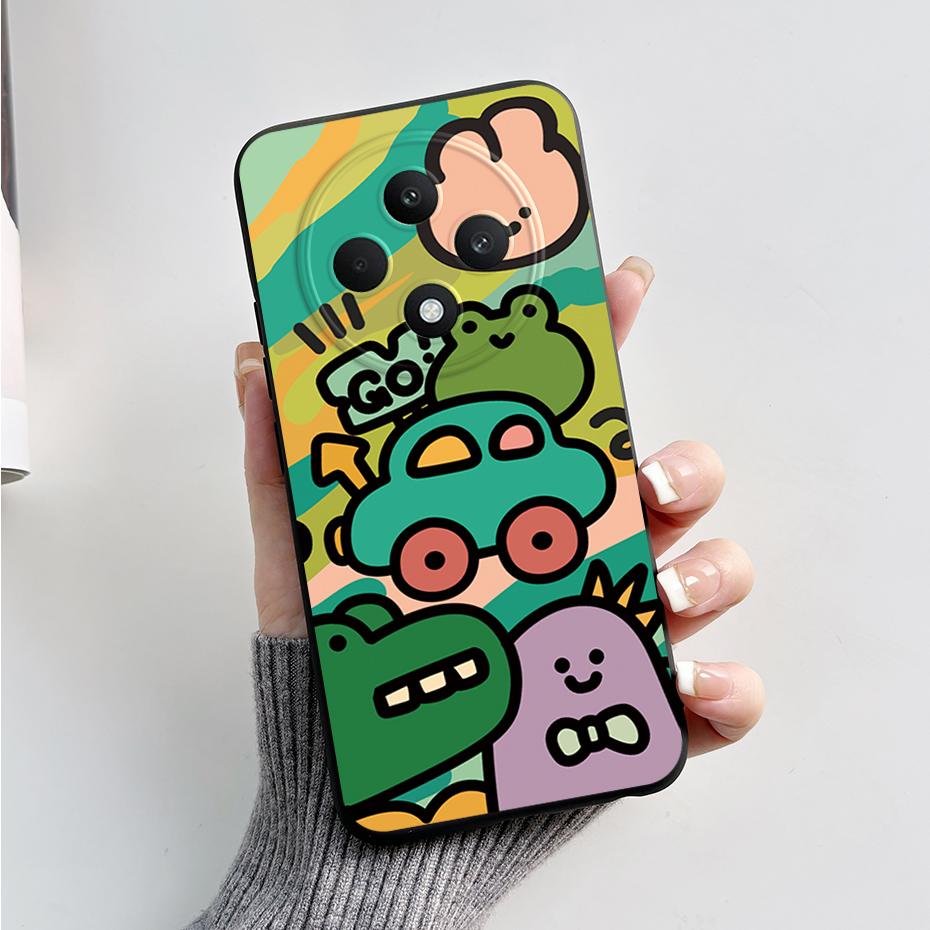 For Oppo Reno12 F CPH2637 Case Cute Rabbit Panda Shockproof Silicone TPU Back Cover for Oppo Reno 12F Reno12F 5G 2024 Soft Case