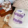 Pet Clothing - Fall/Winter Style - Lace and Fleece Pet Base Shirt - Dog Clothes - Cat Thick and Warm Home Wear
