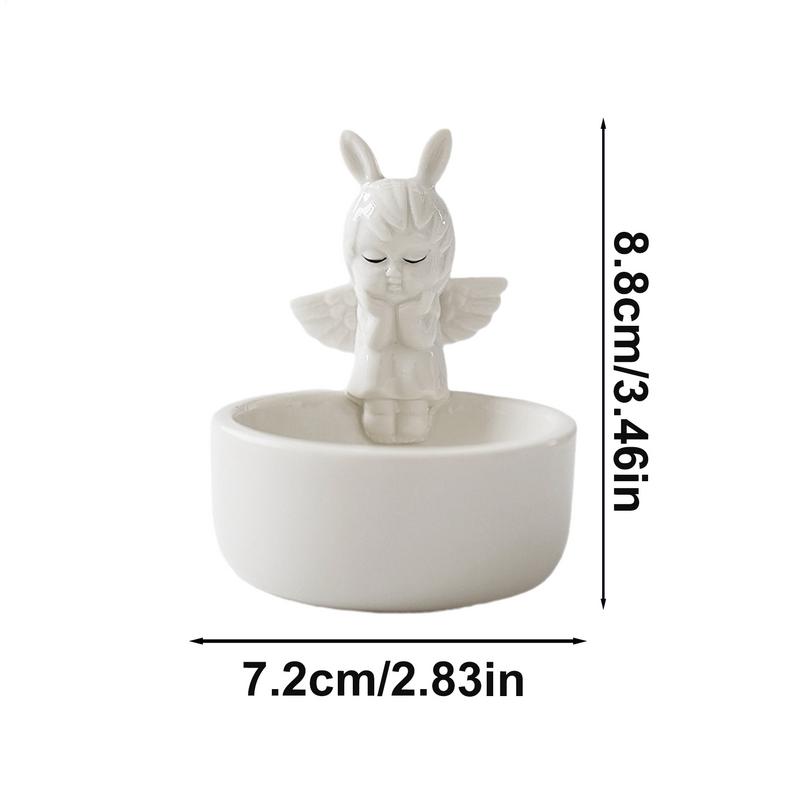 Tealight Holders Ornaments Ceramic Romantic Angel Modeling Candle Holder Tea Light Holders Creative Resin Sculpture Candle Stick