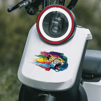 Adesivo de para-choque de tigre decalques automotivos à prova d'água adesivo de leopardo de tigre para carro decalques de cabeça de animal colorido para veículos