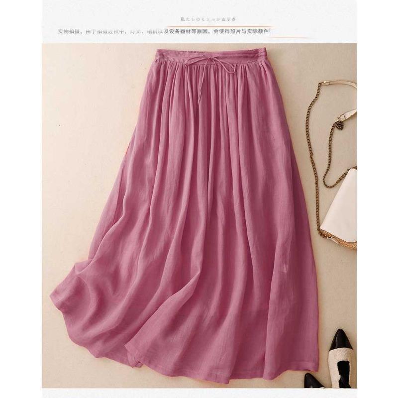 Elastic Waist Wide Leg Loose Double Layer Skirt