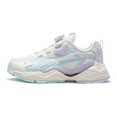 Seria Lifestyle Trwałe Oddychające Sportowe Casualowe Buty Niskie Dziecięce Sneakersy Białe Fioletowe Niebieskie 322318809-5