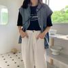 Korean Style Women's Denim Vest - Autumn Slim Fit, Harajuku Casual, All-Match Fashion