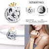 Classic Crown 26 Letters A-Z Copper Charms Fitoriginal Bracelets Diy Jewelry Making For Women Gift