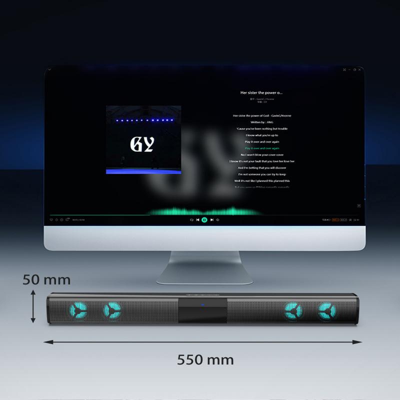 Bluetooth-Heimkino-3D-Stereo-Lautsprecher, Super-Bass-Soundbar, Multifunktions-Subwoofer, geteilt, faltbar, für TV/PC