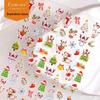 Cyansea Christmas Reindeer Cartoon Jelly Nail Art Stickers