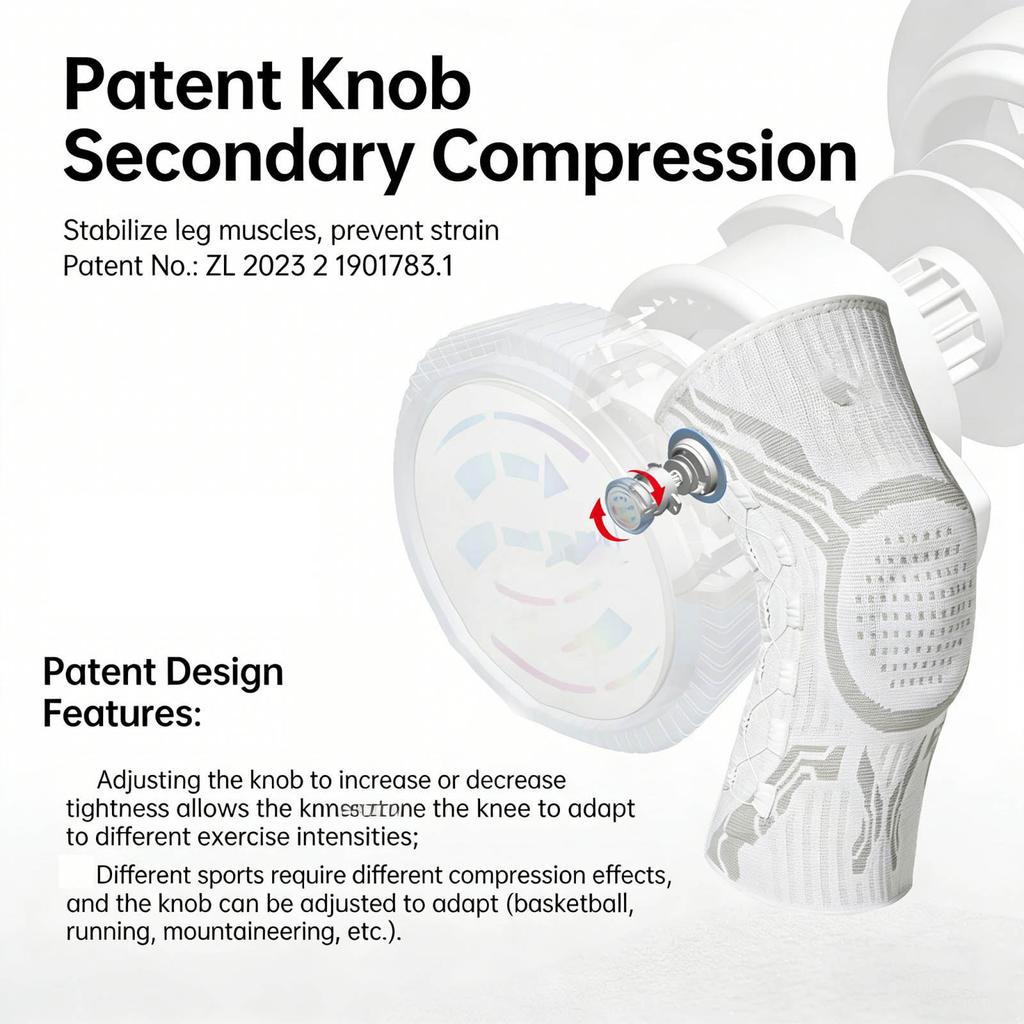 Sports Knee Pads For Basketball, Men's And Women's Running, Football, And Badminton Right Leg