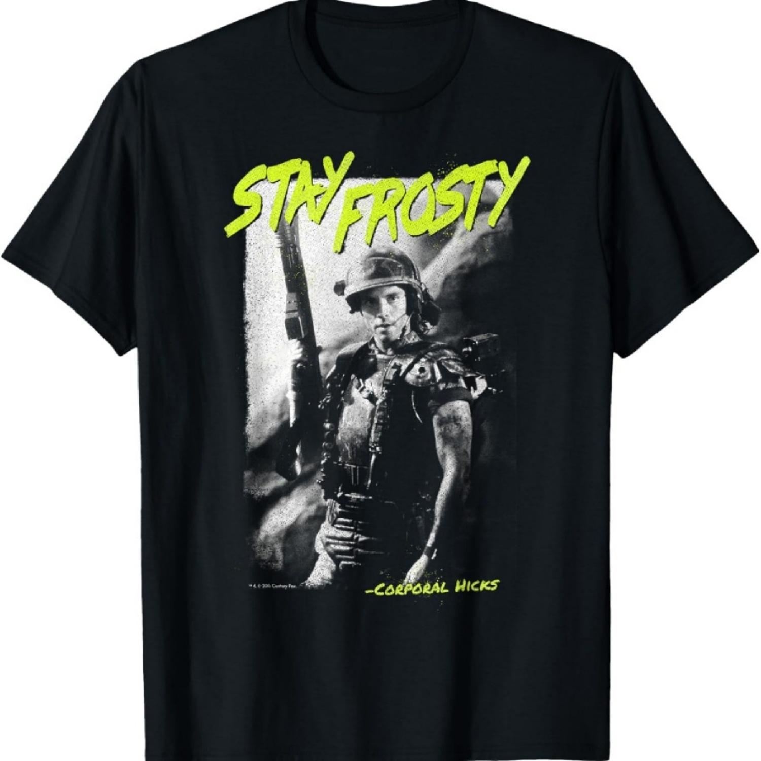 

Aliens Corporal Hicks Stay Frosty Vintage Big Chest Portrait T-Shirt (2) XXXXXL різнокольоровий