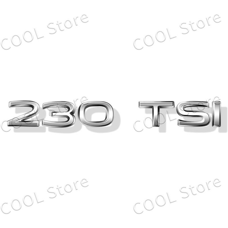EPYFH1 1Pcs 3D Metal 230 280 300 330 380 TSI Fender Tail Car Logo Side Badge Rear Trunk Emblem Sticker For VW Golf Jetta Passat MK4 MK5