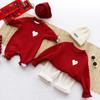 High-End Velvet Winter Family Hoodie & Bodysuit Set - Mother-Son & Parent-Child 100-Day Celebration 2025 Edition