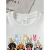 European Sizes Crewneck Sweatshirt for Girls with Dogs, Bunny Ears & Eggs, Soft Comfy Sportswear for Casual Wear for Children & Teens