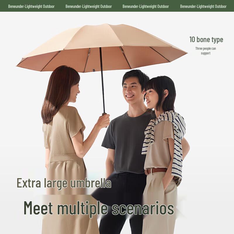 Beneunder Automatic 10-Rib Reinforced Reverse Folding Umbrella