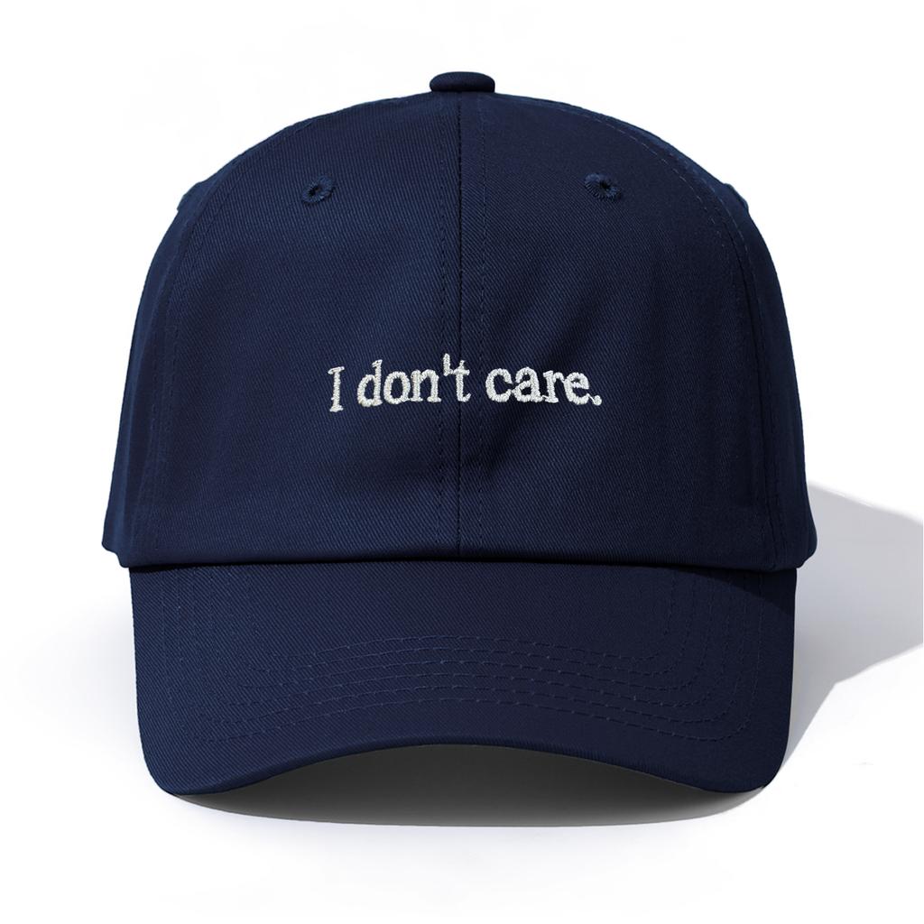 Pc I Dont Care Embroidery Baseball Cap for AdultsMinimalist Retro Style Casual Soft Adjustable Dad HatPerfect As Gift