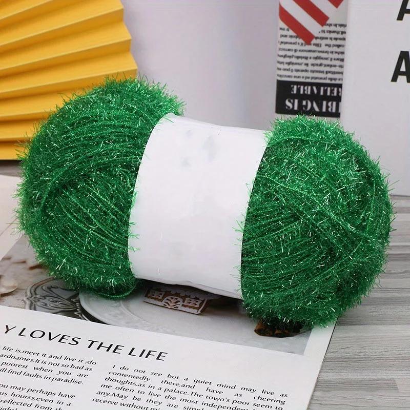 4 Stück buntes Polyester-Wimperngarn-Set - Flauschiges Bastelgarn zum Häkeln, DIY-Handstrickzubehör, Großpackung 400g