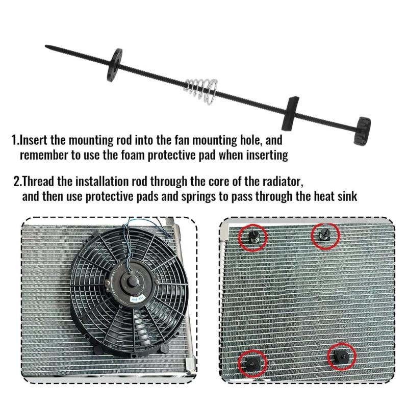 2/3/4 Set Transmission Coolers Mounting Tie Strap Plastic Automotive Radiator Fan Mount Zip Ties Clips Easy Installation