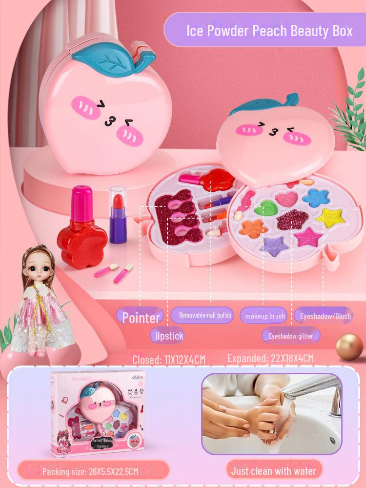 "Princess Makeup Box: Children's Pretend Play Cosmetic Set for Girls – Perfect Gift for Dress-Up"