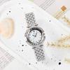 Steel Belt Watch Women'S Diamond-Encrusted Alloy Quartz Watch Niche Light Luxury Waterproof Watch