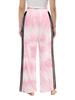 Women's Plus Size Wide Leg Pants Pink Tie Dye Print with Black Stripes Suitable for Casual and Sports Wear
