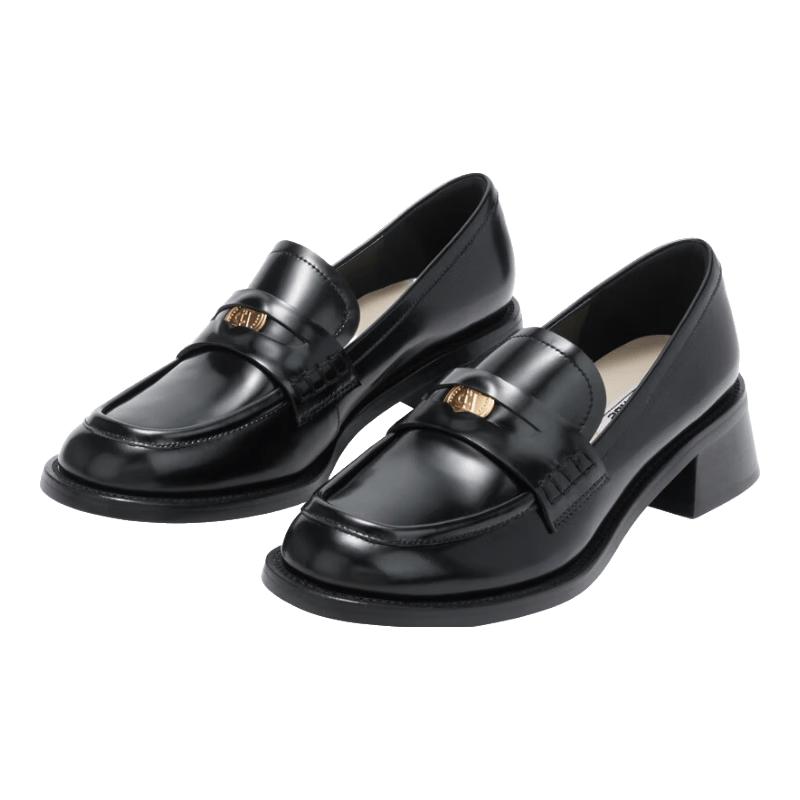 73Hours Gold Coin Chunky Heel Loafers 36 чёрный