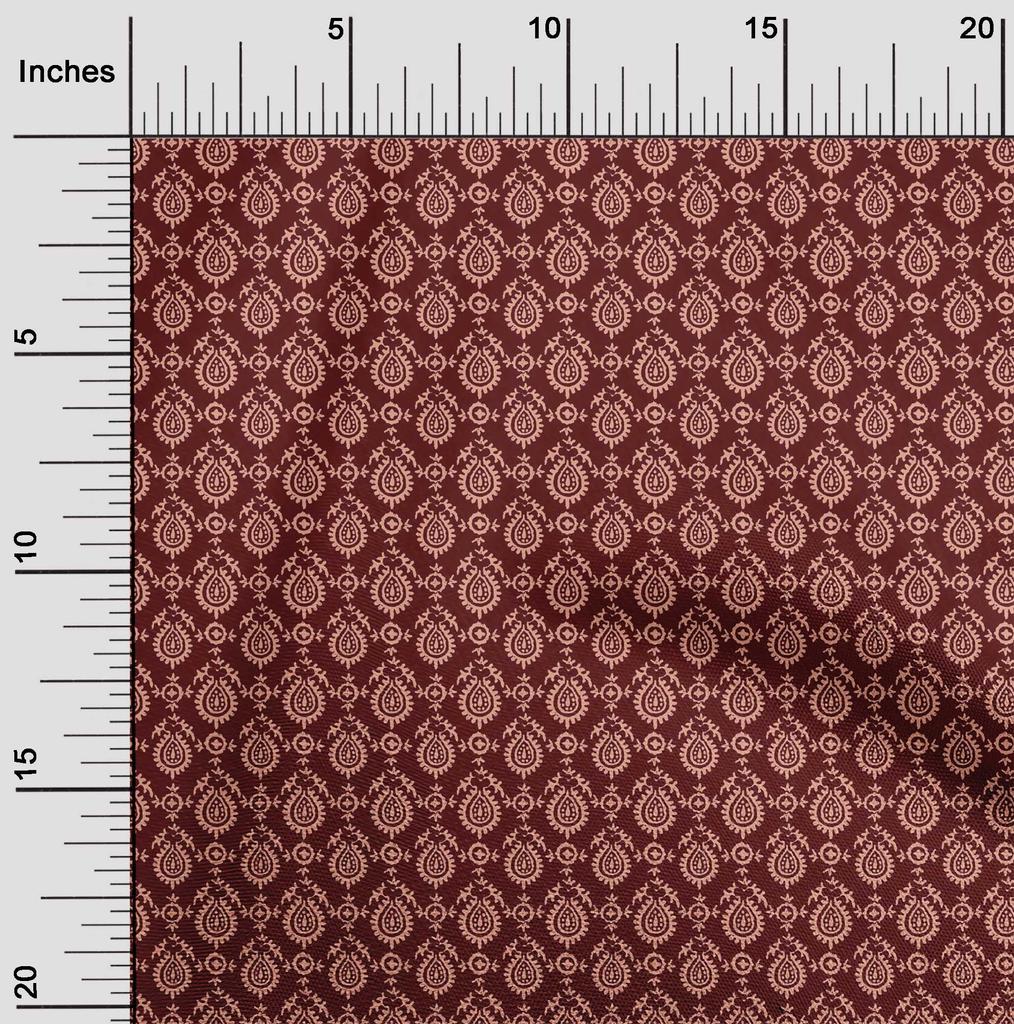 oneOone Tela flexible de algodón con estampado floral de bloques cortados a medida de 40 pulgadas de ancho