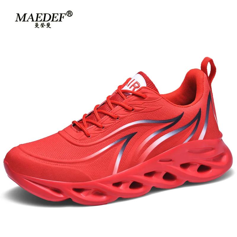 

MAEDEF Men s Running Shoes Lightweight Breathable Athletic Sneakers for Men Comfortable Outdoor Jogging Non Slip Running Shoes 44 червоний