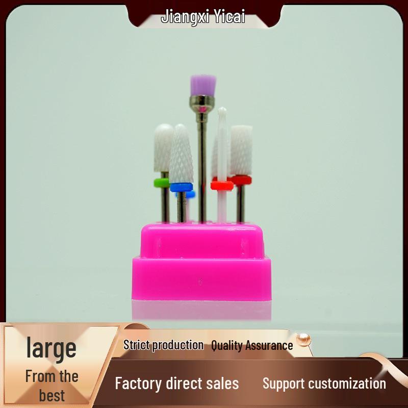 Nail Salon Ceramic Grinding Head & Brush Set – 7 Pieces