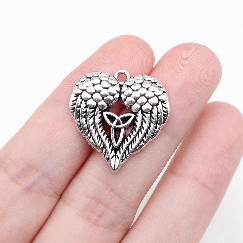 

Подвески в виде крыльев, мужские украшения, милые украшения оптом A38-5pcs-23x22mm