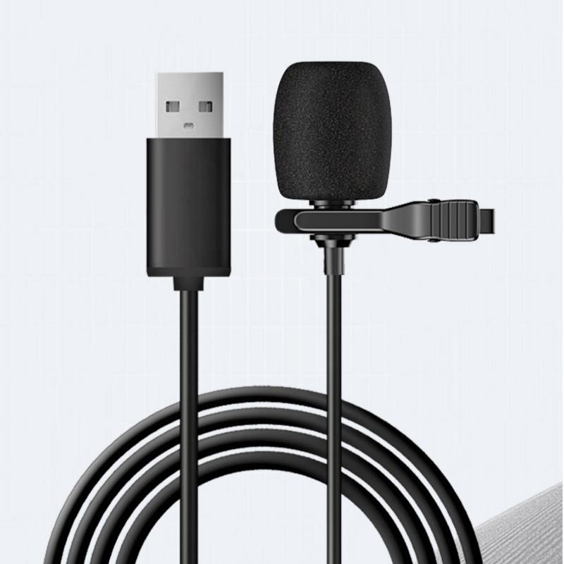 Small Portable Live Streaming Conference Professional Equipment USB Noise Cancelling Lavalier Microphone No Noise High-quality Microphone