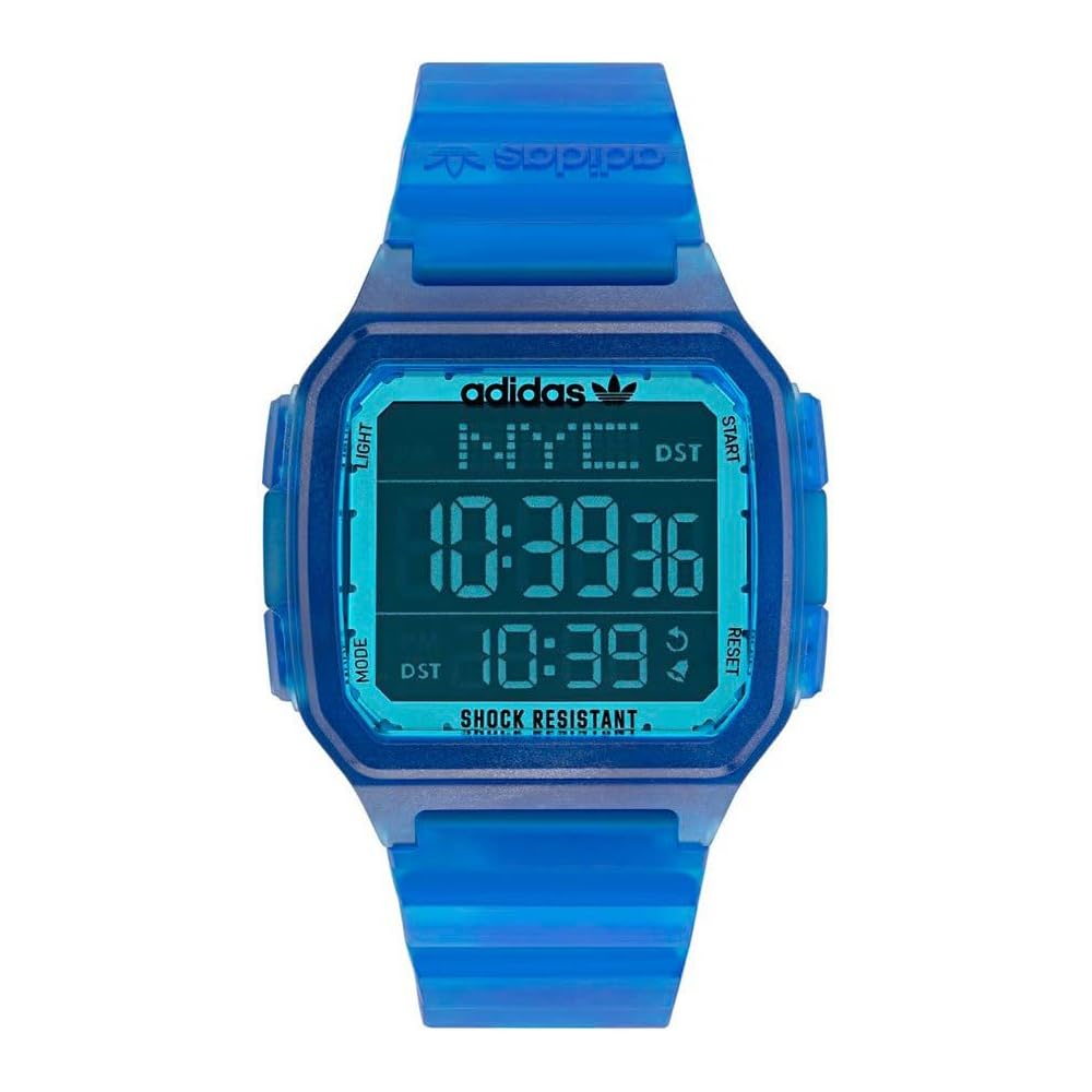 adidas Originals Digital One GMT Watch Blue 50m Water Resistant Stainless Steel Case