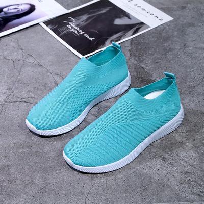 Flat Single Shoes Spring and Summer New Socks Shoes Large Size Foot Cover Breathable Sports Fly Knitting Casual Shoes Women