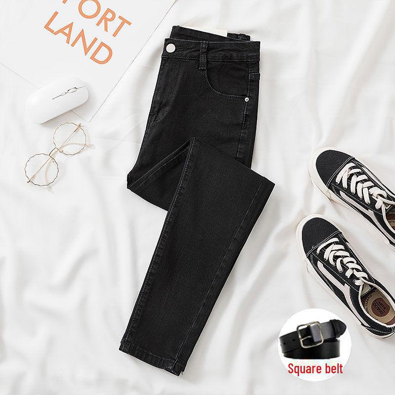 

Женские облегающие джинсы Nine-Point Skinny черного серого цвета 26 (80-90 jin)