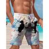 Pantaloncini da Spiaggia Estivi da Uomo Stampati in 3D Moda Versatili Tendenza Traspiranti Casual Stile Vacanza