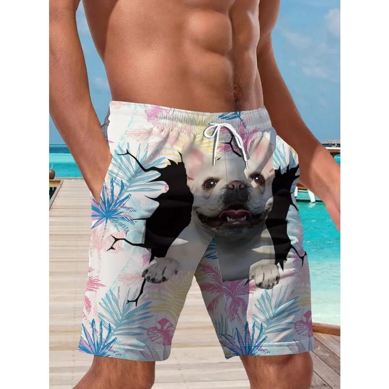 Pantaloncini da Spiaggia Estivi da Uomo Stampati in 3D Moda Versatili Tendenza Traspiranti Casual Stile Vacanza