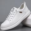 High Quality Men Casual Leather Vulcanized Shoes Outdoor Waterproof Flat Designer Walking Shoes 2024 Comfy Casual Shoes
