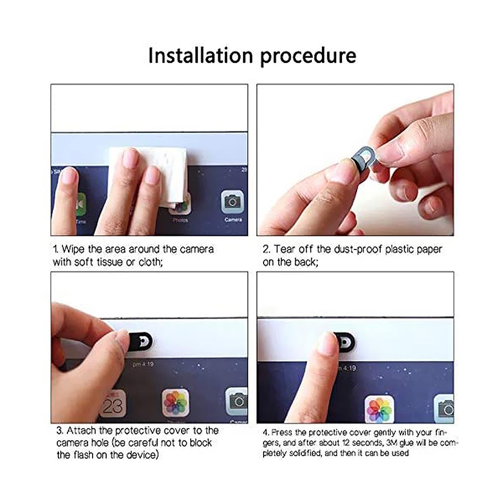 Camera Privacy Protection Ultra Thin Webcam Cover For Computers Laptops Tablet High Quality Cover 6PCS Black