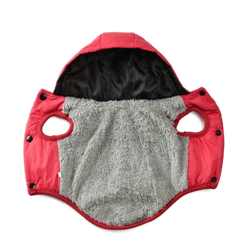 Autumn And Winter Pet Warm Thickened Coat Dog Cotton Coat Vest With Hat Suitable For Small And Medium-sized Dogs Pet Warm Vests