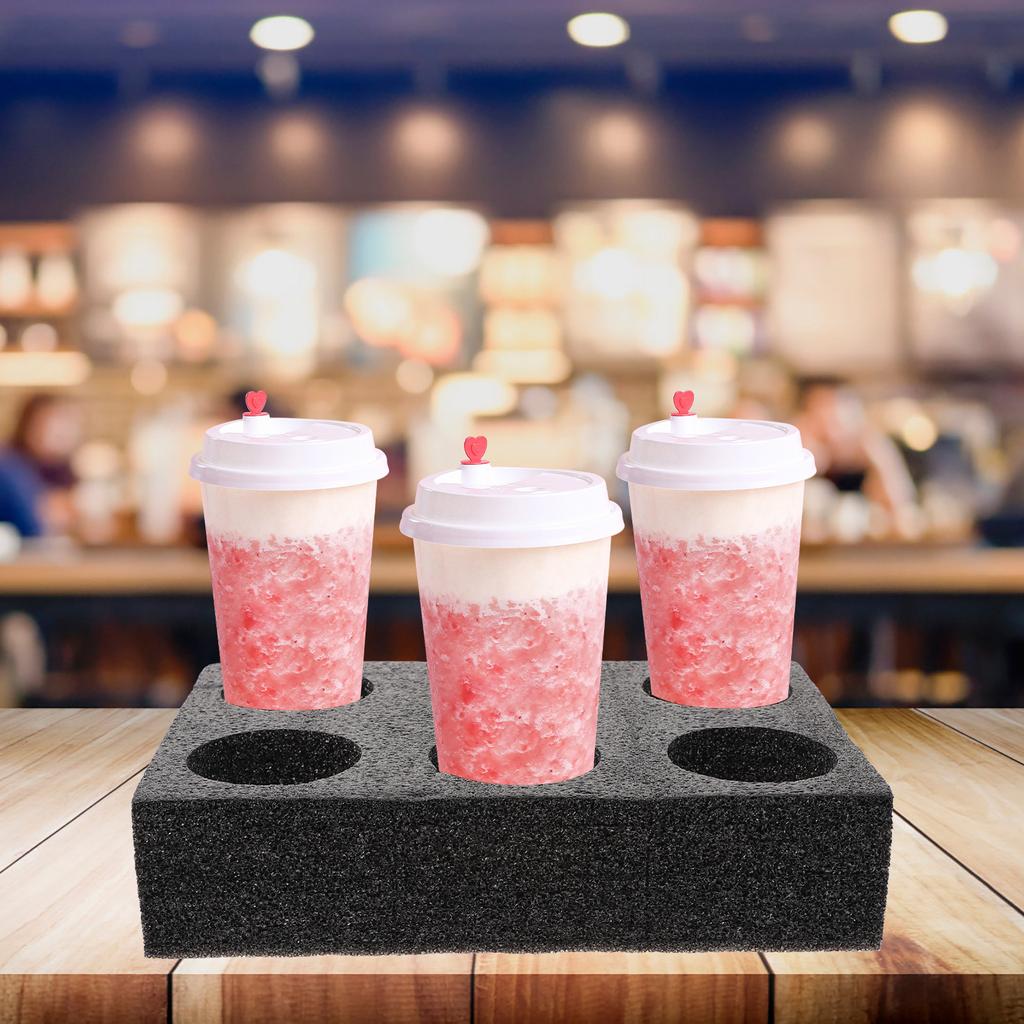 2 Pcs Drink Cup Bracket Drinks Espresso Fixing Holder Outdoor Stand Tray Convenient Coffee Carrier Milk Tea