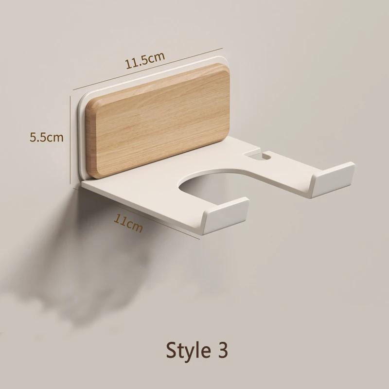 Hair Dryer Holder Bathroom Hair Straightener Stand Nail Free Shelves for Wall Room Bathroom Storage Rack Shelf Wall-mounted Home