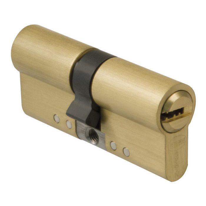 Cylindre haute sécurité - 18000 - 62 mm (31-31) - Laiton mat - 12 goupilles actives