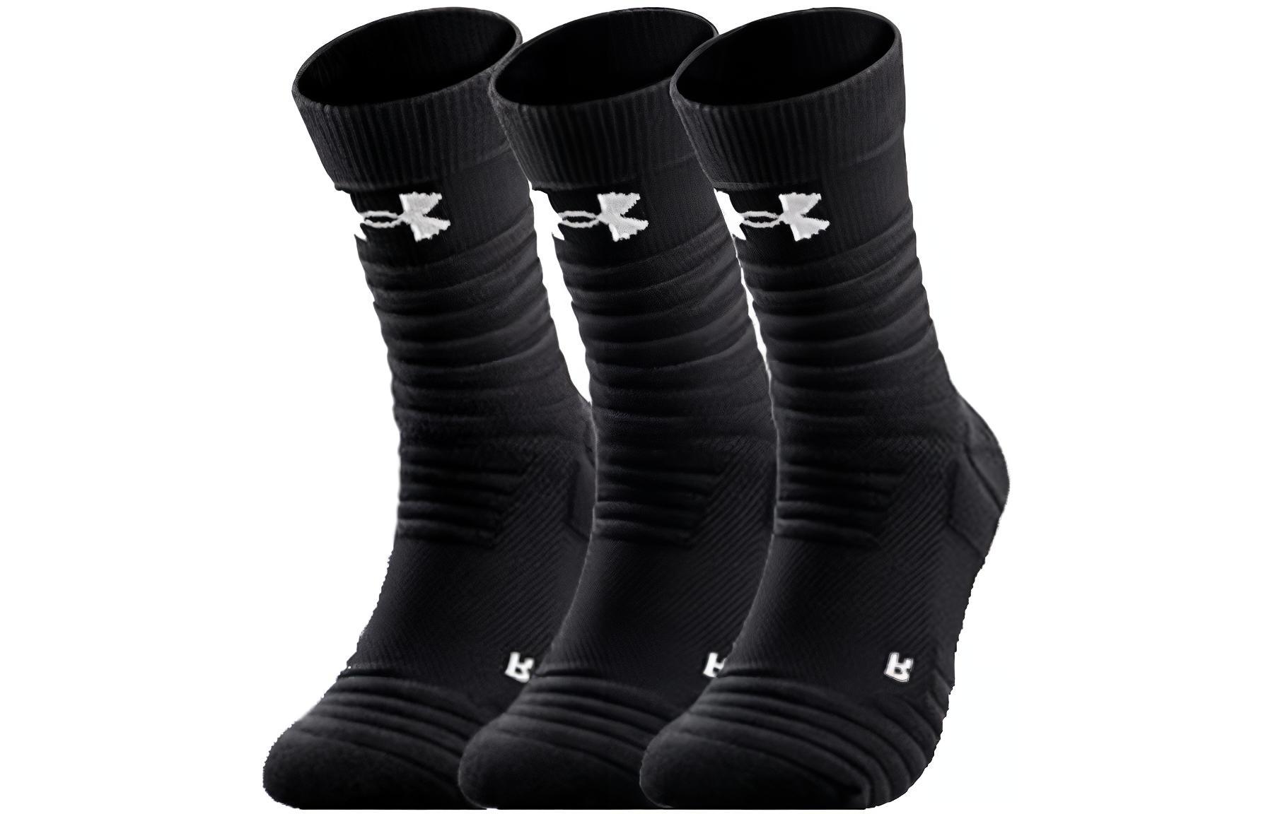 Under Armour Knee-High Socks Unisex 3 Pack Black 22610208-071 M