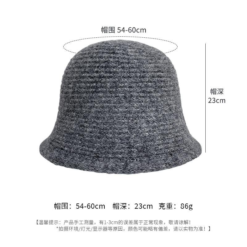Fleece Fisherman's Hat Children's Autumn and Winter Plain and Versatile Face Covering Bucket Hat Warm Ear Protector Basin Hat