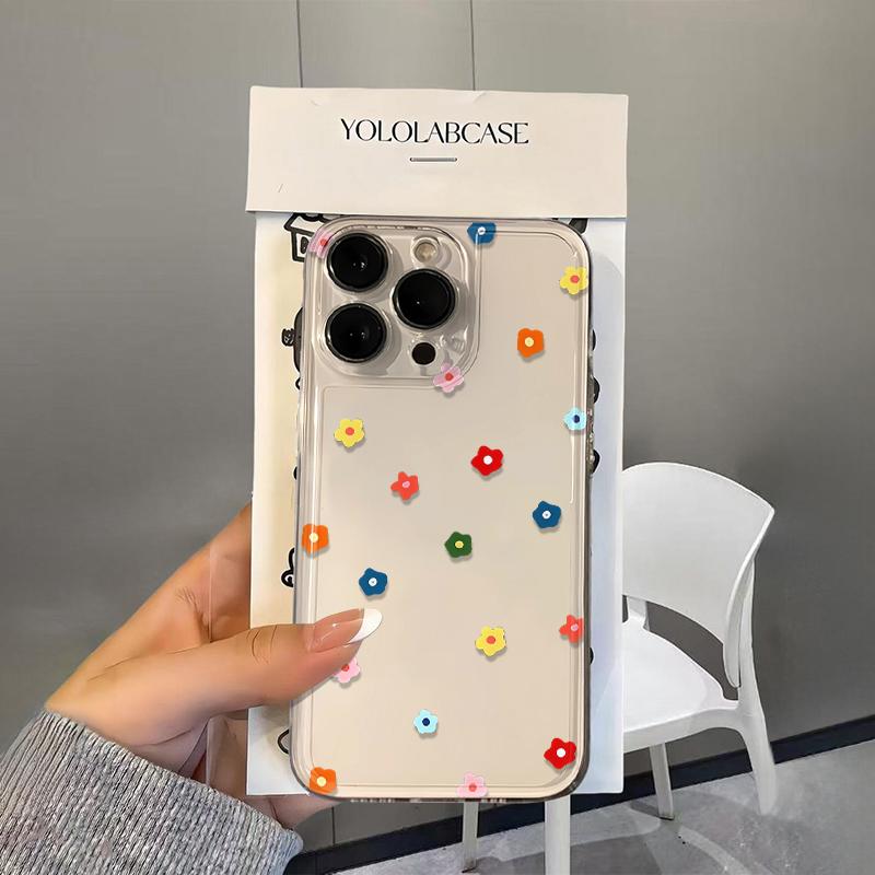 

Floret Phone Case For IPhone 16 Pro 12 13 14 15 16 17 17E 16E 15 Pro MAX Plus Shock Resistant Protective Case Funda iphone 14 Pro