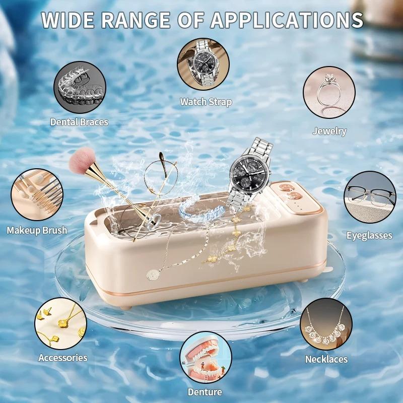 Xiaomi Portable Ultrasonic Cleaner Jewelry Watch Glasses High Freq Vibration USB Multi-Purpose Cleaning for Watch Straps