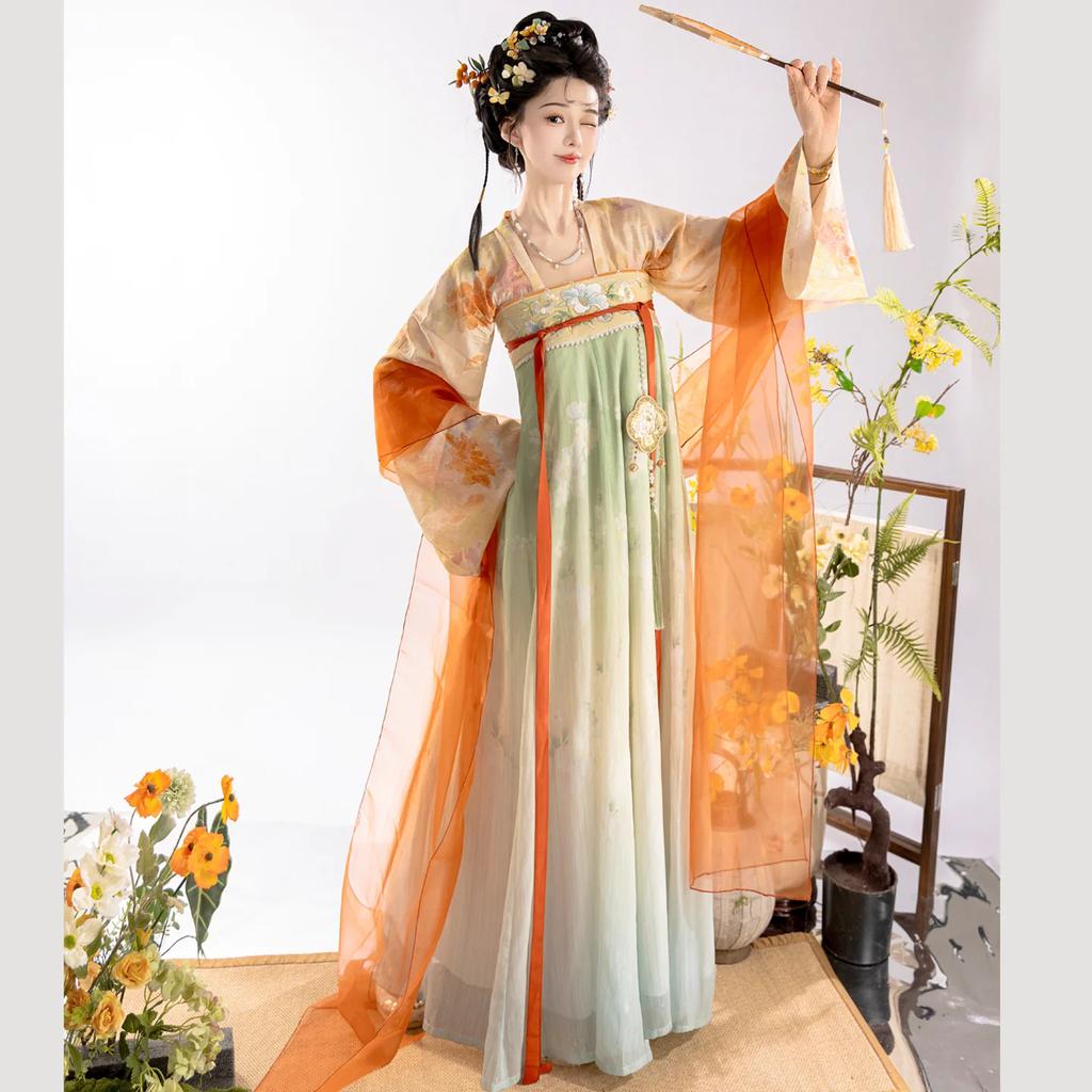 Dames Tang Dynastie Hanfu Jurk, Oude Chinese Traditionele Gewaad, Wapperend Feeën Cosplay Kostuum Voor Fotoshoot Feest