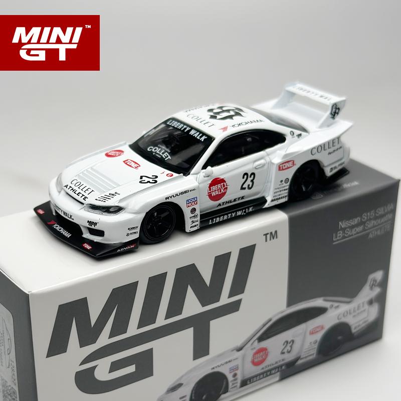 MINIGT 1:64 Nissan LB-ER34 Super Silhouette S15 SILVIA ATHLETE/COLLET MGT alloy car model 1054 1059