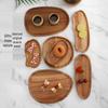 Japanese Acacia Wooden Multi-Function Tray: Kitchen Fruit and Teacup Plate