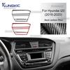 Carbon Fiber Style Center Console CD Panel Frame for Hyundai I20 2015-2020 Interior Moulding